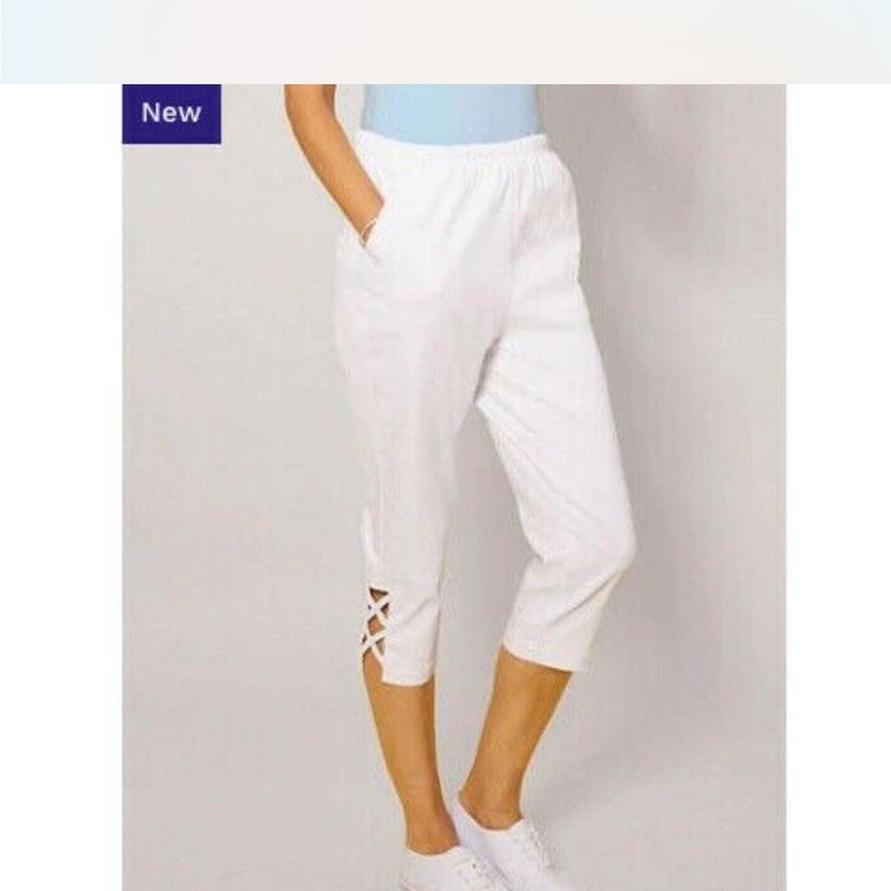 Blair White Capri Women’s Crisscrossed XL PT (18) - Picture 7 of 8
